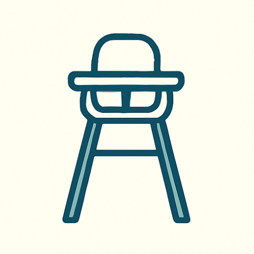 Icon image of a high chair 